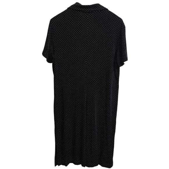 Ronni Nicole Vintage 90s Preppy Classic Polka Dot Button-Up Midi Shirt Dress 14 - Picture 8 of 12